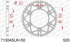 AFAM Tandwiel Achterzijde Staal SUPER LIGHT 50T - 520 - Zwart MX-ENDURO