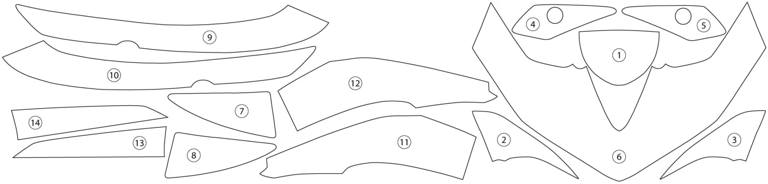 R&G SCPYAM002 Second Skin Lakbeschermer Transparant Yamaha YZF- R3 / R25 - Afbeelding 3