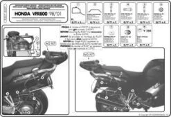 GIVI PL257 Zijkofferrek Monokey Honda VFR 800 (98-01)